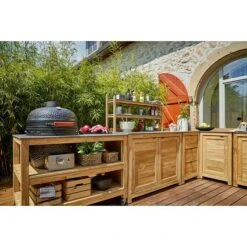 Sunfun Zoe Grillküchen-Modul Eckschrank Natur, L X B X H: 120 X 120 X 94 Cm -Küchengrill 12 119