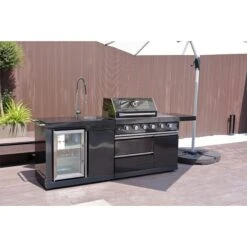 Buschbeck Outdoorküche Cambridge L X B X H: 262 X 60 X 119 Cm, Stahl, Hauptgrillfläche: 60 X 42 Cm, Anzahl Brenner: 6 -Küchengrill 12 122