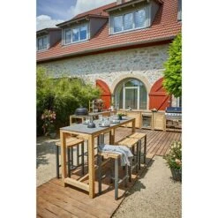 Sunfun Zoe Grillküchen-Modul Multifunktionsregal Natur, L X B X H: 63 X 67,5 X 94 Cm -Küchengrill 12 142