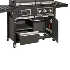 Tepro Hybrid-Grill Toronto Kombi Befeuerungsart: Gas & Holzkohle, Anzahl Brenner: 3, Hauptgrillfläche: 41,3 X 41,3 Cm & 38,5 X 41,3cm, 8,7 KW -Küchengrill 12 1444