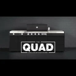 Kingstone Grillküchen-Modul The Quad Beast Schwarz, L X B X H: 55,3 X 36,7 X 91,3 Cm, 3,5 KW -Küchengrill 12 163