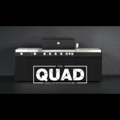 Kingstone Grillküchen-Modul The Quad Side Schwarz, L X B X H: 55,3 X 36,7 X 91,3 Cm, 3 KW -Küchengrill 12 169