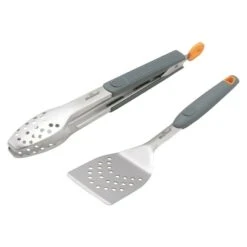 Kingstone Grillbesteck 2 -tlg., Edelstahl, Farbe: Grau/Silber