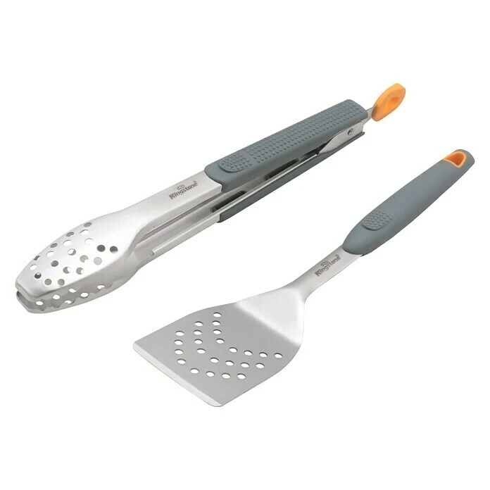 Kingstone Grillbesteck 2 -tlg., Edelstahl, Farbe: Grau/Silber 1 Kingstone Grillbesteck 2 -tlg., Edelstahl, Farbe: Grau/Silber