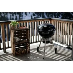 Kingstone Kugelgrill Bullet 57 Schwarz, Hauptgrillfläche: Ø 57 Cm -Küchengrill 12 195