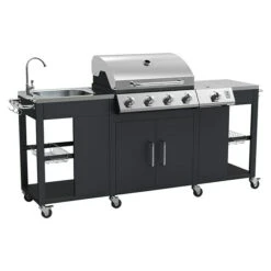 Tepro Outdoorküche Petersburg L X B X H: 198 Cm X 59 Cm X 112 Mm, Hauptgrillfläche: 63 X 46,5 Cm, Anzahl Brenner: 4 -Küchengrill 12 2