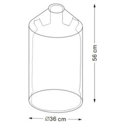 Kingstone Schutzhülle Gasflache Ø X H: 36 X 56 Cm, Schwarz, Polyester