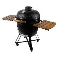 Kingstone Holzkohlegrill Kamado 51 Schwarz, Hauptgrillfläche: Ø 51,5 Cm