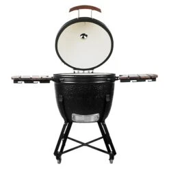 Kingstone Holzkohlegrill Kamado 51 Schwarz, Hauptgrillfläche: Ø 51,5 Cm -Küchengrill 12 296