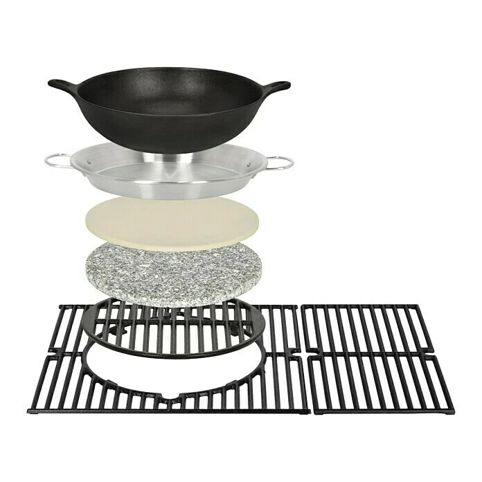 Kingstone KMS Grillwok Ø X H: 30 X 12,5 Cm, Stahl, Emailliert 2 Kingstone KMS Grillwok Ø X H: 30 X 12,5 Cm, Stahl, Emailliert – Bild 2