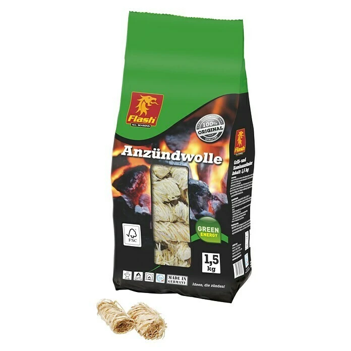 Flash Öko-Anzündwolle 1,5 Kg 1 Flash Öko-Anzündwolle 1,5 Kg