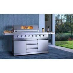 Buschbeck Outdoorküche Bristol L X B X H: 214,8 X 64,5 X 119 Cm, Edelstahl, Hauptgrillfläche: 96 X 45,4 Cm, Anzahl Brenner: 8 -Küchengrill 12 44