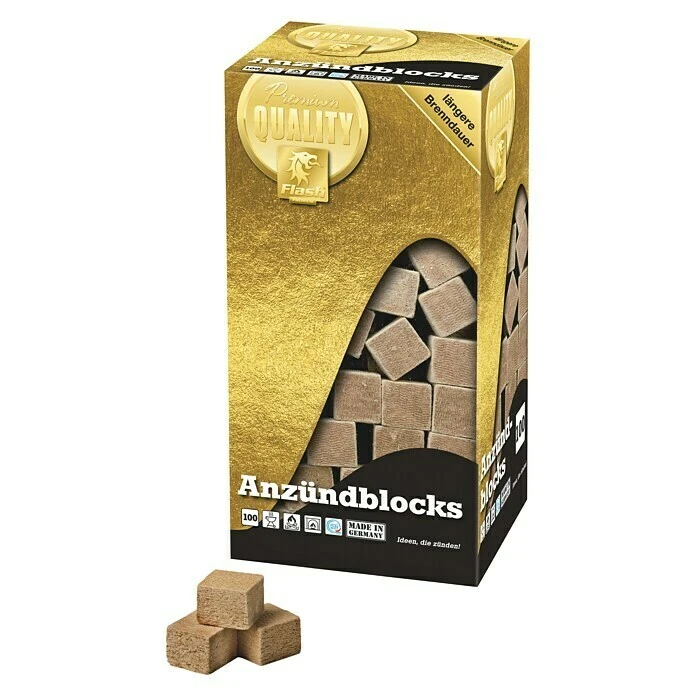 Flash Gold Anzündwürfel 100 Stk. 1 Flash Gold Anzündwürfel 100 Stk.