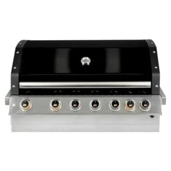 Kingstone KMS Gasgrill Cliff 605-II Built In Anzahl Brenner: 6, Hauptgrillfläche: 89,2 X 45 Cm, 14 KW, Schwarz -Küchengrill 12 55