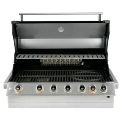 Kingstone KMS Gasgrill Cliff 605-II Built In Anzahl Brenner: 6, Hauptgrillfläche: 89,2 X 45 Cm, 14 KW, Schwarz -Küchengrill 12 56