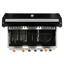 Kingstone KMS Gasgrill Cliff 605-II Built In Anzahl Brenner: 6, Hauptgrillfläche: 89,2 X 45 Cm, 14 KW, Schwarz -Küchengrill 12 57