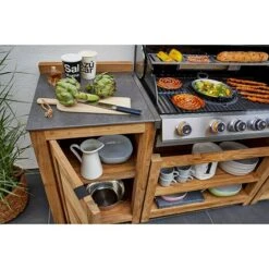 Sunfun Zoe Grillküchen-Modul Grill-Unterschrank L X B X H: 57,5 X 93 X 66 Cm, Holz -Küchengrill 12 61