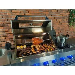 Buschbeck Outdoorküche Oxford L X B X H: 244 X 60 X 124 Cm, Edelstahl, Hauptgrillfläche: 70 X 45 Cm, Anzahl Brenner: 4 -Küchengrill 12 66