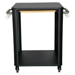 Cozze Unterschrank Bambus L X B X H: 60 X 60 X 80,5 Cm, Schwarz/Braun, Passend Für: Cozze Pizzaöfen