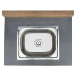 Sunfun Zoe Grillküchen-Modul Waschbecken Natur, L X B X H: 63 X 58 X 94 Cm -Küchengrill 12 75