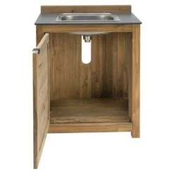 Sunfun Zoe Grillküchen-Modul Waschbecken Natur, L X B X H: 63 X 58 X 94 Cm -Küchengrill 12 76