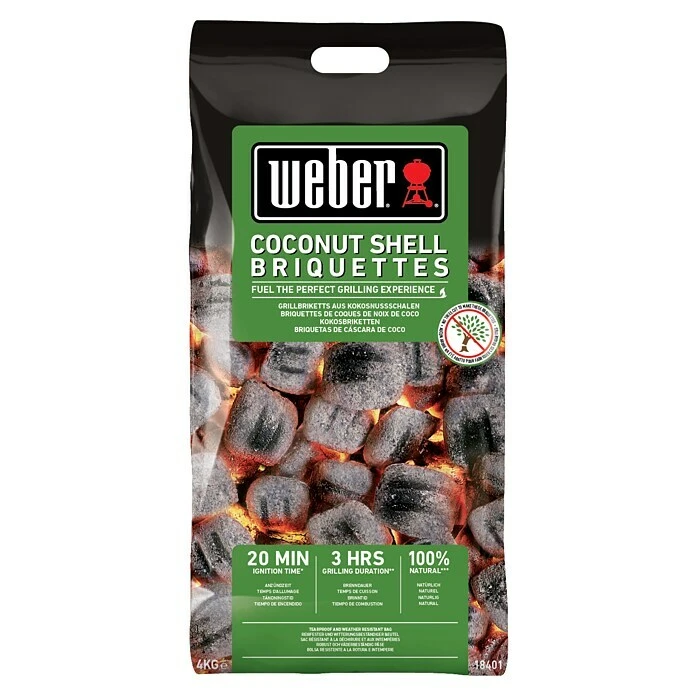 Weber Grillbriketts Kokosnuss 4 Kg 1 Weber Grillbriketts Kokosnuss 4 Kg