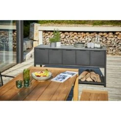 Sunfun Melina Grillküchen-Sideboard 60 X 180 X 90 Cm, Schwarz -Küchengrill 12 8